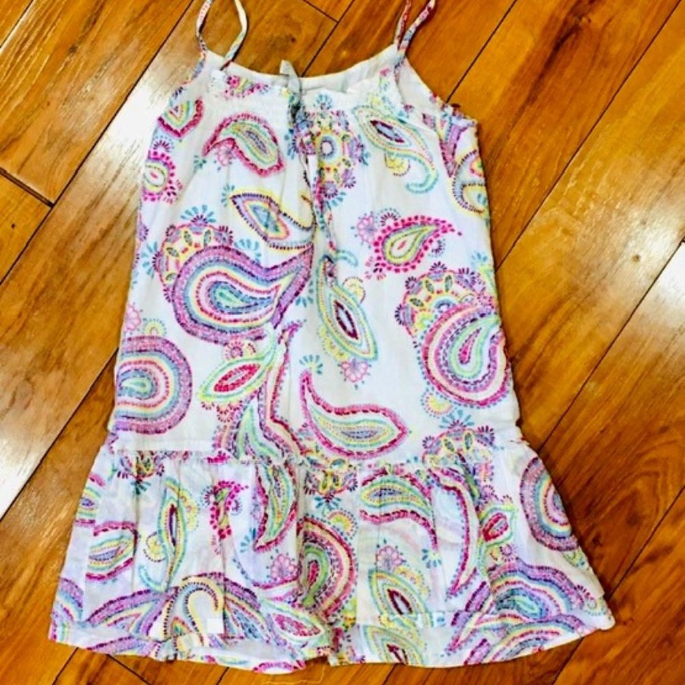 Easter spring girl dress paisley floral boho sundress school summer 6 7